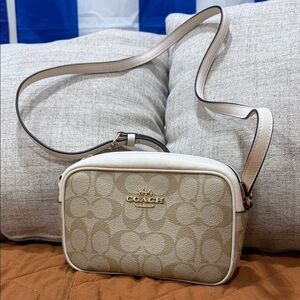 Coach Beige and Cream Crossbody Bag